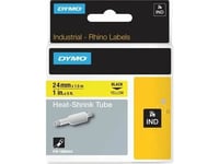 Dymo Rhino Heat Shrink Tubes - Svart På Gult - Rulle (0,9 Cm X 1,5 M) Rör - För Rhino 4200, 6000, 6000 Hard Case Kit  Rhinopro 6500 Professional Labeling Bundle