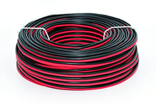 Lazsa 6035R50 Câble parallèle Rouge/Noir 2X1,50 PVC, Noir/Rouge, 50 m