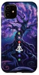 Chakra Méditation Arbre Nature Univers Éléments Coque pour iPhone 11