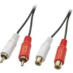 Lindy Premium - Rallonge de câble audio - RCA x 2 mâle pour RCA x 2 femelle - 5 m