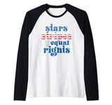 Stars Stripes Equal Rights Pro Choice American Flag Raglan Baseball Tee