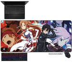 Sword Art Online Mouse Pad Rectangle Non-Slip Rubber Electronic Sports Oversized Large Mousepad Gaming Dedicated,for Laptop Computer & PC 11.8X31.5 Inch-800x400mm