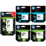 Genuine Hp 301 Combo / 301xl Black & Colour Ink Cartridges Choose Your Ink
