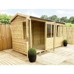 7 x 13 Reverse Pressure Treated Apex Summerhouse with Short Windows