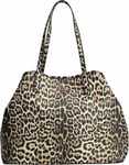 Guess Ls699524 Vikky Metal Gold Logo Printed Womens Bag In Leopard