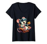 Womens Gamer Mouse Headset Gaming Animal Video Game Player V-Neck T-Shirt