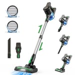 Vactidy Blitz V9 Cordless Vacuum Cleaner, 30000pa Suction with Powerful Brushless Motor, Lightweight Stick Vacuum with LED Headlights, Max 45 Mins Runtime for Carpet Floor Pet Hair Cleaning (Green)