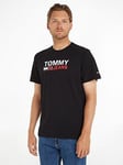 Tommy Jeans Reg Corporate Logo T-Shirt - Black, Black, Size S, Men