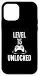 iPhone 12 mini Level 15 Unlocked Funny Gamer Video Game Age Birthday Case