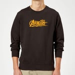 Marvel Avengers Infinity War Orange Logo Sweatshirt - Black - XXL