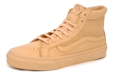 Vans Leather Lace Shoes Nude Amberlight Hi Top Casual Womens Trainers