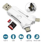 4in1 I-flash Usb Drive Micro Sd Tf Memory Card Reader Adapter For Android Iphone