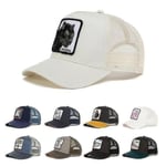 Vuxen Svart Panter Mesh Cap Sommar Baseball Cap Trucker Cap W-WELLNGS Papegoja Parrot