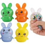 4-pack påskhare Squishy stressbollar leksak för barn och vuxna
