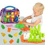 Magic Sand Set Toy with 10 Molds 3Colourful Sand Set Creative Toys Accessories