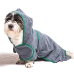 PJDDP Dog Bathrobe Towel, Microfiber Oversized Hooded Bath Pet Towel, Soft Super Absorbent Dog Drying Towel Robe,Dog Drying Coat, Dry Fast Dog Bag Dog Blanket,Machine Washable,L