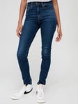 Levi's 721&trade; High Rise Skinny Jean - Dark Indigo Worn In, Blue, Size 26, Inside Leg 32, Women