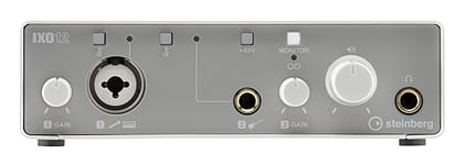 Steinberg IXO12, Interface audio 2 x 2 USB 2.0 avec un préamplificateur micro, incluant les logiciels Cubase AI et Cubasis LE, Blanc