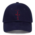 WAZHX 100% Cotton Cactus Jack Baseball Caps Unisex Dad Hat Cap Embroidery Man Women Summer Hat Navyblue