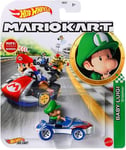 Mattel Hot Wheels Mario Kart Die Cast Baby Luigi Toy