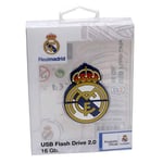 Real Madrid CF Clé USB en Caoutchouc en Forme de Bouclier 16 Go Produit Officiel (CyP Brands)