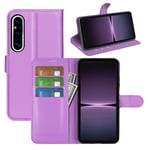 Sony Xperia 1 V PU Wallet Case Purple
