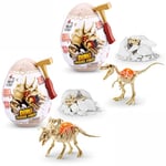 Robo Alive Mini Dino Fossil Find (2 Pack, Troodon & Kosmoceratops) by ZURU Boys 4-8 Dig and Discover, STEM, Excavate Prehistoric Fossils, Educational Toys, Great Science Kit Gift for Girls and Boy