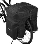 Wozinsky Cykel Pannier Bag Rear Trunk Väska med axelrem och Bottle Case 60L - Svart (WBB13BK)