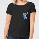 Disney Stitch Backside Women's T-Shirt - Black - L