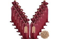 GENERIQUE Meuble de cuisine 12pc sac vin en lin bouchon bouteille cadeau avec étiquette à cordon v4984