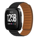 Magnetiskt Silikonarmband Fitbit Versa 4/Sense 2 Svart