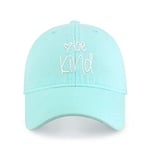 Be Kind Trendy Womens Baseball Cap Unisex Fashion Cotton Polo Style Fun Inspirational Saying Seasonal Outdoor Travel Headwear (Cloud Blue)