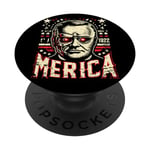 Franklin D. Roosevelt Funny July 4th American US Flag Merica PopSockets PopGrip Interchangeable