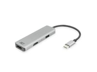 Act Ac7013 Laptop-Dockingstation & Portreplikator Kabelgebunden Usb 3.2 Gen 1 (3.1 Gen 1) Type-C Schwarz - Grau (Ac7013)