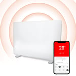 Smart Glass Panel Heater 2000 W, Amazon Alexa, White, Igenix IG9521WIFI