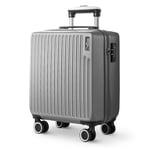 LUGG 15 Inch Vacay Suitcase ABS Luggage with TSA Indent Lock, Aluminium Handle, 360° Spinner Wheels, Water-Resistant & Durable Material - Airline Compatible & Easyjet Underseat (45 x 36 x 20cm)