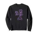 Bratz Purple Yasmin Line Art Lets Shop It Out Text Sweatshirt