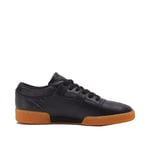 Reebok Club Workout Lace-Up Black Smooth Leather Mens Trainers BS6206