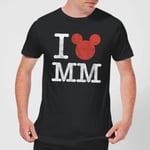 Disney Mickey Mouse I Heart MM T-Shirt - Black - XXL