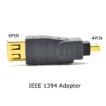 Adapter IEEE 1394 ¿ adaptateur de connecteur Firewire IEEE1394 4 broches mâle à 6 broches femelle, adaptateur IEEE-1394a mâle à femelle 4 broches à 6 broches