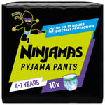 Pyjamas Pants Absorbant 4-7 Ans : 17-30 Kg Garçon Ninjamas Pampers - Le Paquet De 10 Pyjamas Pants