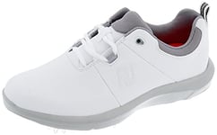 FootJoy Femme Confort Chaussures de Golf, Blanc/Gris, 40.5 EU