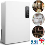 2.2L Large Dehumidifier Portable Quiet Home Air Dryer for Mould Moisture Damp UK