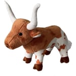 Mjukleksak 28 cm Simulering Longhorn Cow Plyschleksak Kawaii Cattle Doll Muffad plysch djurleksaker Söt barnleksak