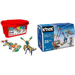 K'Nex 18024/18025 Imagine 35 Model Click and Construct Value Building Set with Storage Tub, Educational Toys for Kids & 12418 Imagine 35 Model Ultimate Building Set