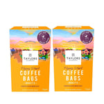 Taylors of Harrogate Fair Trade Roasted Ground Coffee Bags Pack 10's (Flying Start, 2 Boxes (20 Bags))
