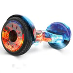 QINGMM Hoverboard,Intelligent Electric Scooters with Bluetooth Speaker And Colorful LED Light,Self Balancing Scooter for Kids And Adult,Flame