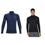 Under Armour Versatile Warm Up Top for Men, Light and Breathable Zip Up Top & Tech 2.0 1/2 Zip, Versatile Warm Up Top for Men, Light and Breathable Zip Up Top for Working Out Men, Black/Charcoal, L