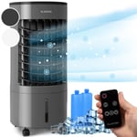 Portable Air Cooler Humidifier Conditioning Fan Ice Box Chiller Remote 65 W Grey
