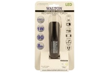 Walton MLV7655 USB Rechargeable LED Flashlight Torch Battery Power Bank Phone BL